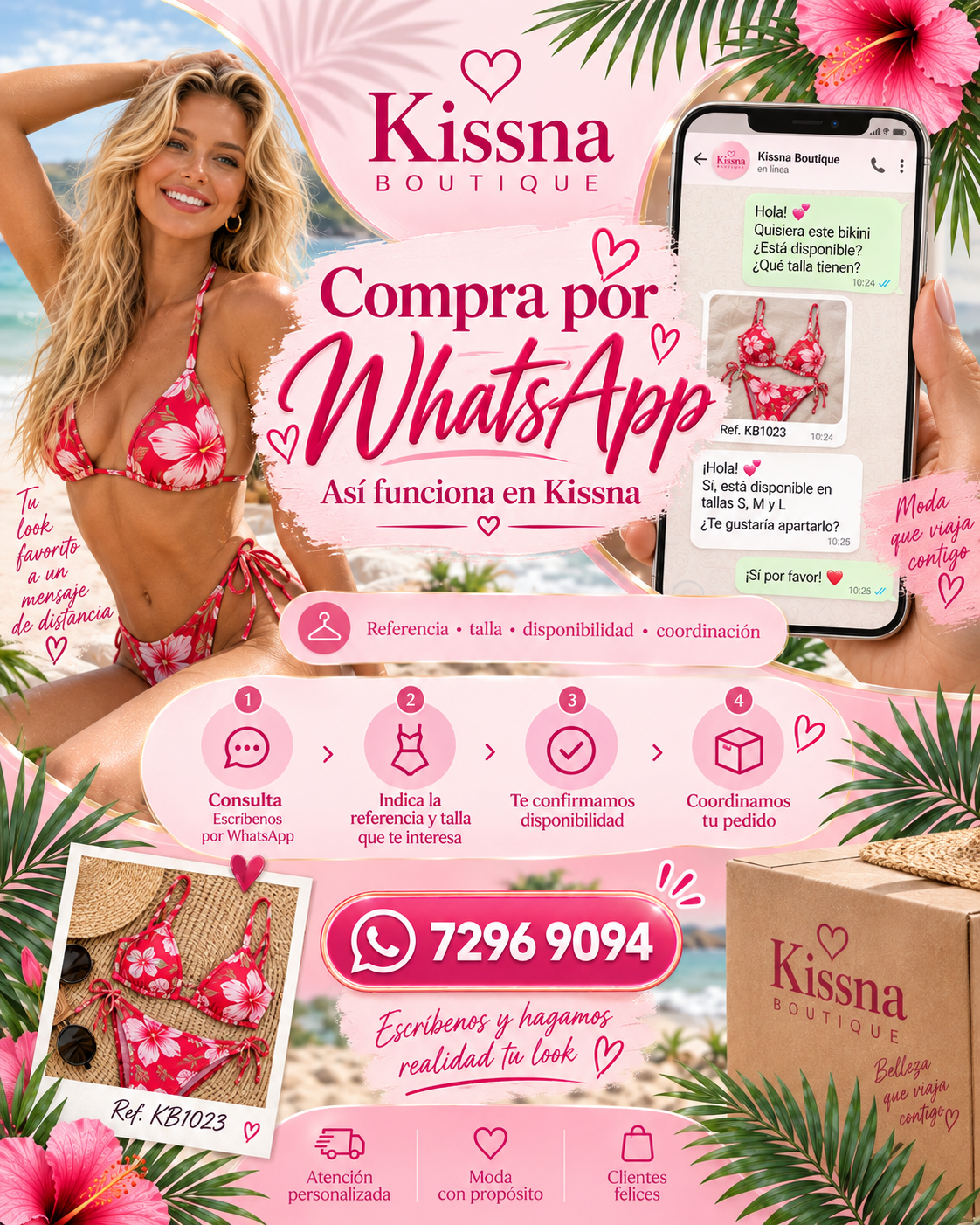 Cómo funciona una compra por WhatsApp en Kissna Boutique